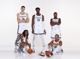 El posible quinteto inicial de los Memphis Grizzlies.