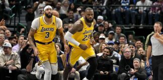 Anthony Davis y LeBron James, los integrantes de la dupla estelar de Los Ángeles Lakers.