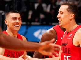 Tyler Herro y Duncan Robinson fueron claves para el Heat.